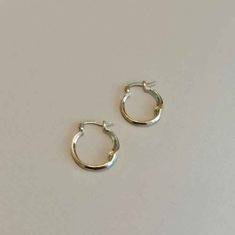 Moon hoop earrings N1058
